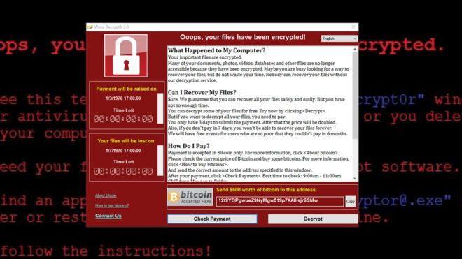 the ransomware WannaCry spread