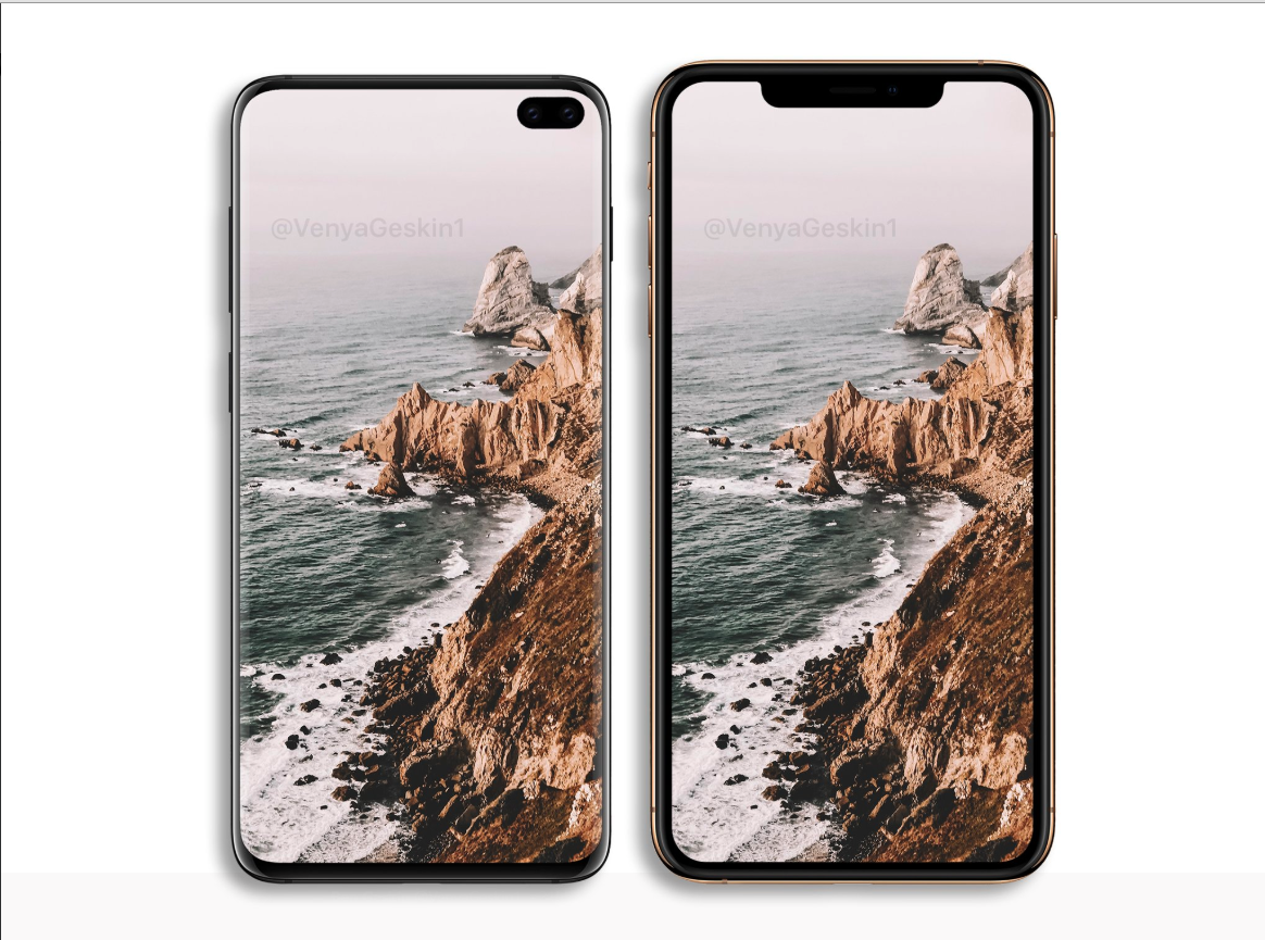 Samsung Galaxy S10+ VS Apple iPhone XS Max Compare Renderings